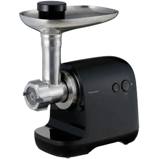 Мясорубка электрическая Panasonic MK-GX1710KTQ черный, 1700 Вт, 3.0 кг/мин, реверс, защита от перегрузки, металлический лоток, насадки - 5