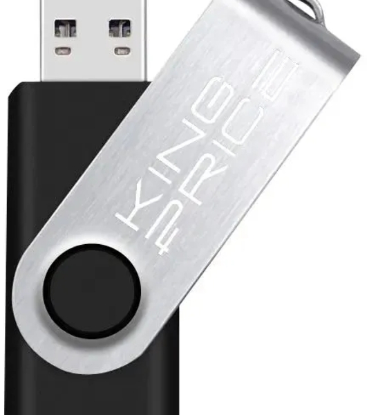 Флешка USB KingPrice KPFD2 (KPFD2A064ABK), 64Gb, USB 2.0, R/W 20/10, черный/серебристый