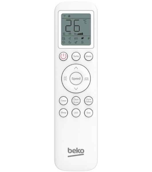 Кондиционер сплит-система Beko SPLIT BRFPA 090/BRFPA 091 9000 BTU, 26 м², 36/42 дБ, охлаждение, обогрев, осушение, белый