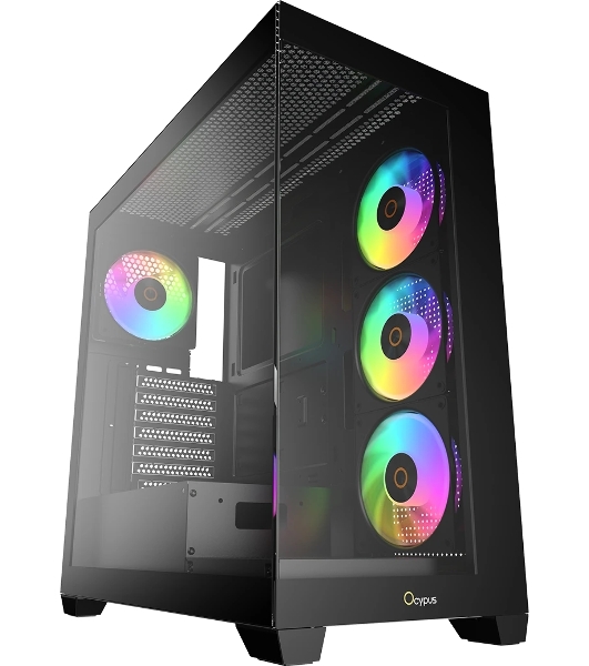 Компьютерный корпус Ocypus Gaммa C72 BK ARGB ATX/win/black/4 ARGB fans/no PSU/Tempered Glass