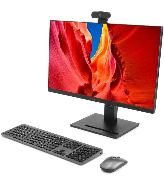 Моноблок Digma Pro Vision 23.8' Full HD i7 1255U (1.7) 16Gb SSD 512Gb UHDG CR Windows 11 Pro Eth WiFi BT 90W клавиатура мышь Cam черный 1920x1080