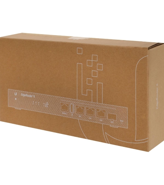 Маршрутизатор Ubiquiti ER-4-EU EdgeRouter 4 4 ядра (1 ГГц), 3х 1G RJ45, 1х SFP