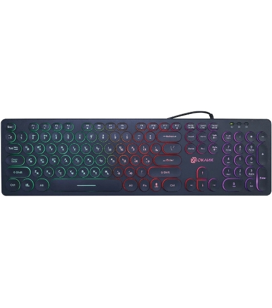 Клавиатура Oklick 420MRL проводная, USB Type-A, чёрный