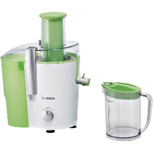 Соковыжималка Bosch MES25G0 белый/зелёный, центробежная, 700 Вт, 1250 мл, механическое
