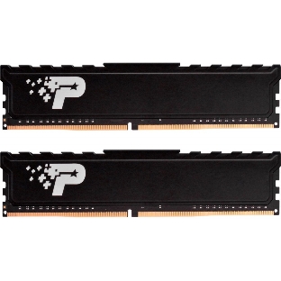 Оперативная память Patriot Signature Premium, DDR4, 32GB (2x16 GB), 3200 MHz, CL22, DIMM, радиатор, черный