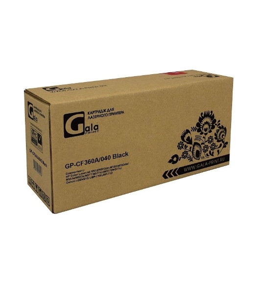 Картридж лазерный GalaPrint GP-CF360A/040 (№508A) черный (6000 стр) для HP Color LaserJet M552/M552dn/M553/M553dn/M553n/M553x/M577/M577dn/M577f/M577c/Canon i-SENSYS LBP-710/LBP-712
