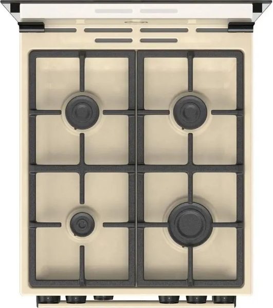 Плита газовая Gorenje GG5A21BEF бежевый, конфорок 4 газовых, духовка 70 л, 50 см x 85 см x 59.4 см