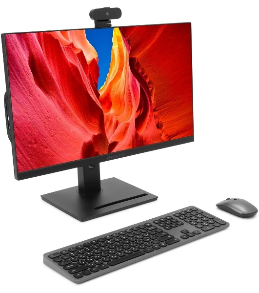 Моноблок Digma Pro Vision 23.8' Full HD i7 1255U (1.7) 16Gb SSD 512Gb UHDG CR Windows 11 Pro Eth WiFi BT 90W клавиатура мышь Cam черный 1920x1080
