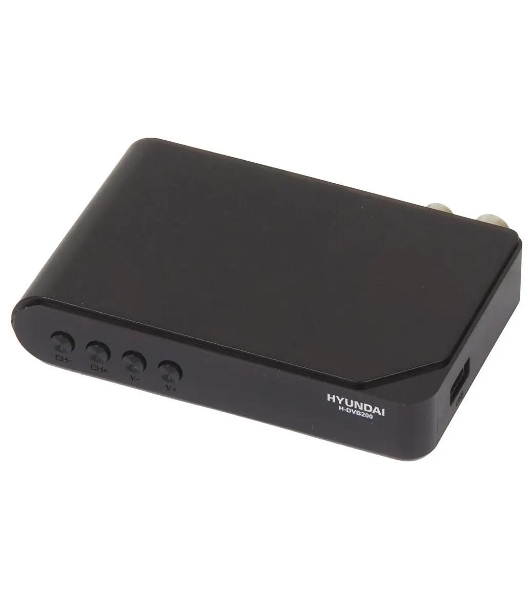 Приставка для цифрового ТВ Hyundai H-DVB200 черный, DVB-T2, DVB-T, DVB-C, HDMI, USB 2.0