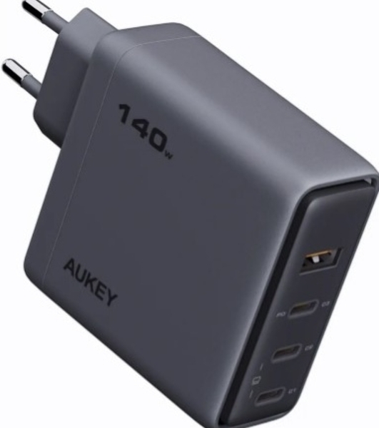 Сетевое зарядное устройство Aukey Comet Mix 140W 3C+A серый