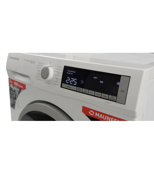 Стиральная машина Maunfeld MFWM127WH200 ST INVERTER SLIM белый, загрузка фронтальная 7 кг, 1200 об/мин, класс A+++