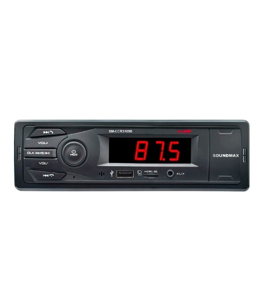 Автомагнитола Soundmax SM-CCR3169B, 1 DIN, Bluetooth, USB Type-A, AUX