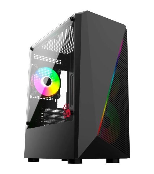 Компьютерный корпус Bloody BD-CC102F черный без БП mATX 2x120мм 2xUSB 2.0 1xUSB 3.0 audio bott PSU
