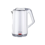 Чайник электрический Homestar HS-1036 1.8 л, нержавейка+пластик, белый, двойной корпус (12), фото 1