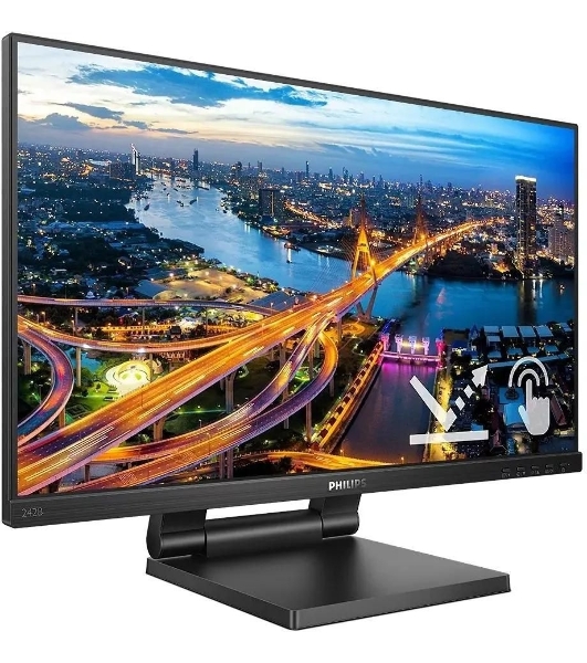 Монитор 23.8' Philips 242B1TC IPS 1920x1080, 75 Гц, 4 мс, 16:9, 250 кд/м2, 1xHDMI, 1xDP, 1xVGA, 4xUSB 3.2, сенсорный, выход на наушники, черный