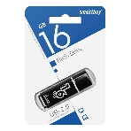 Флешка USB Smartbuy Glossy series black (SB16GbGS-K), 16Gb, USB 2.0, R/W 25/15, черный, фото 1