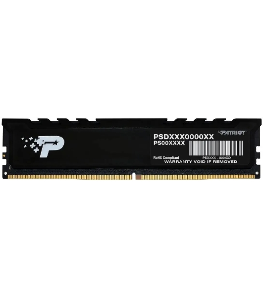 Оперативная память Patriot Signature Premium, DDR5, 16Gb (1x16 GB), 5600 MHz, CL46, DIMM, радиатор, черный
