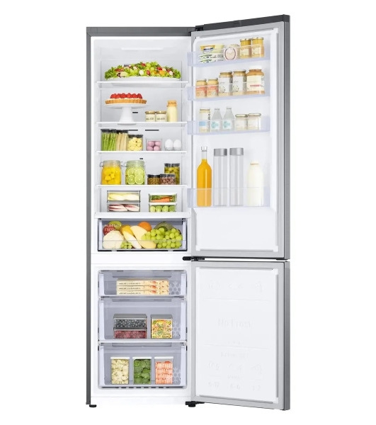 Холодильник Samsung RB38C600CS9/EF серебристый двухкамерный 276/114л морозилка снизу, No Frost