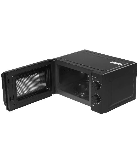 Микроволновая печь BQ MWO-20004SM/W черный, 20 л, 700 Вт, переключатели - поворотный механизм