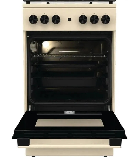 Плита газовая Gorenje GG5A21BEF бежевый, конфорок 4 газовых, духовка 70 л, 50 см x 85 см x 59.4 см