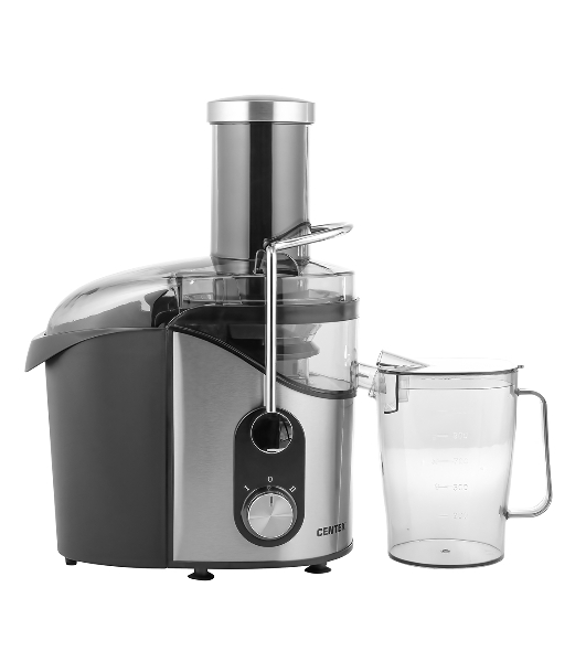 Соковыжималка Centek CT-1212 стальной/чёрный, центробежная, 1200 Вт, 1100 мл, механическое