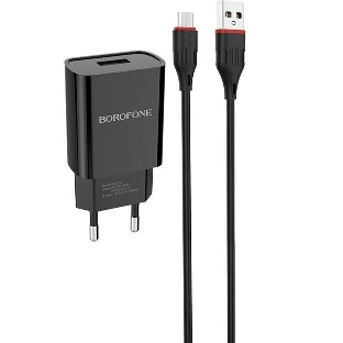Сетевое зарядное устройство BOROFONE (6931474702135) для micro USB BA20Am черный