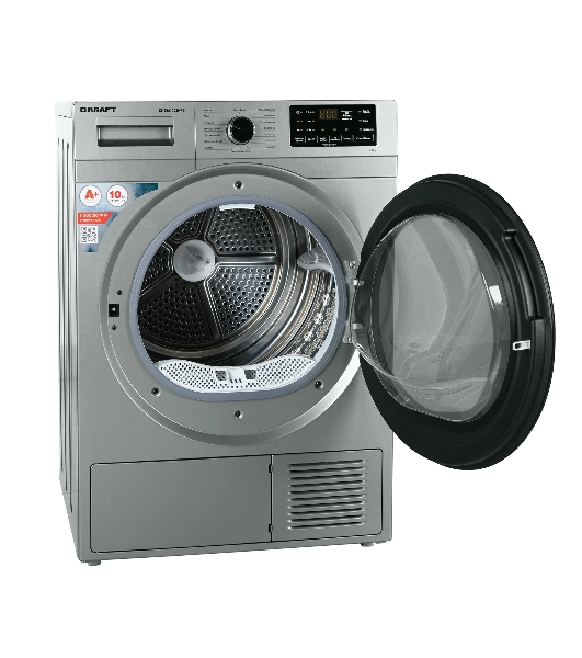 Сушильная машина Kraft KF-DM1002HPG серый, 10 кг, сушка - тепловой насос, программ - 15, 60 x 84 x 62 см