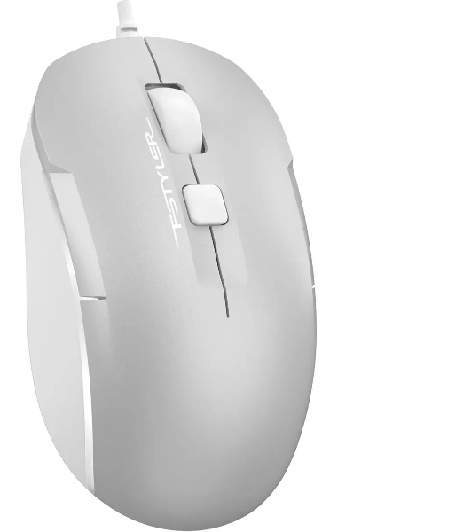 Мышь проводная A4Tech Fstyler FM26S серебристый/белый, 1600 dpi, USB, кнопки - 4