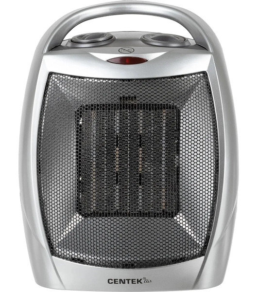 Тепловентилятор Centek CT-6020 серый, 750/1500 Вт, 15 м2, термостат