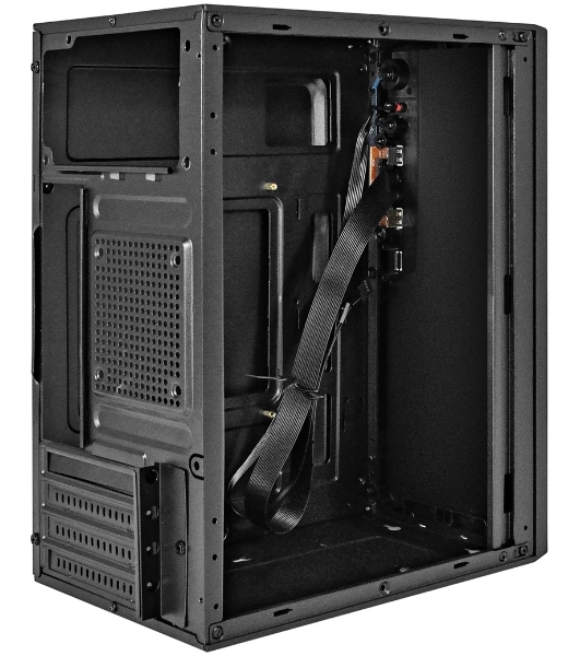 Компьютерный корпус Minitower ExeGate BAA-308-UNS450 (mATX, БП UNS450 с вент. 12см, 2хUSB, HD Audio, черный)