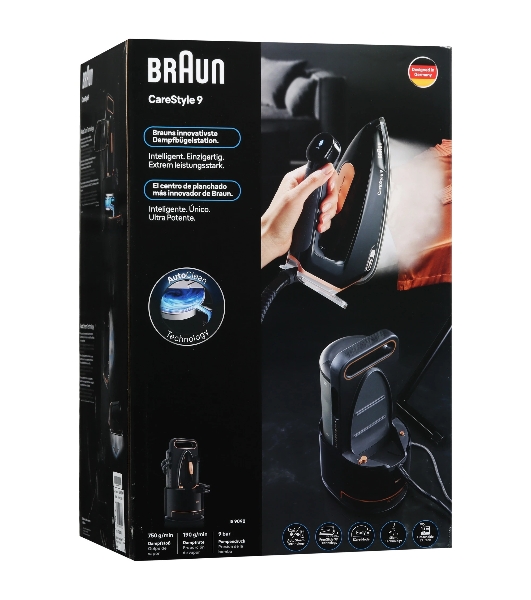 Парогенератор Braun IS9090 BК черный, 2700 Вт, 190 г/мин, 750 г/мин, 2000 мл