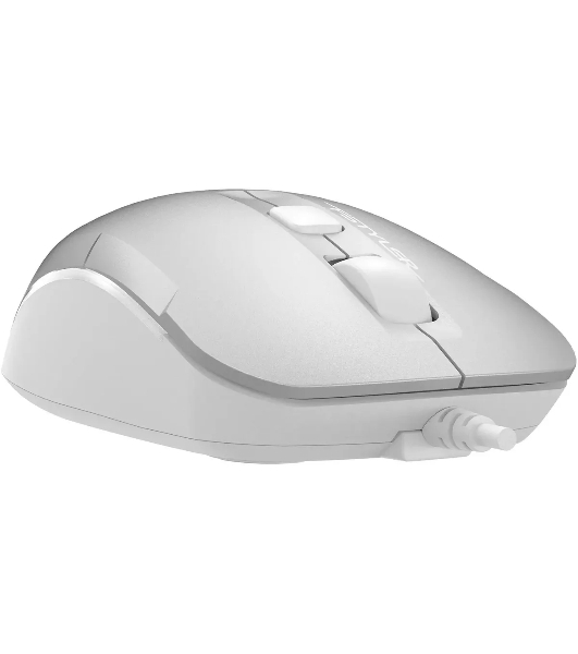 Мышь проводная A4Tech Fstyler FM26S серебристый/белый, 1600 dpi, USB, кнопки - 4