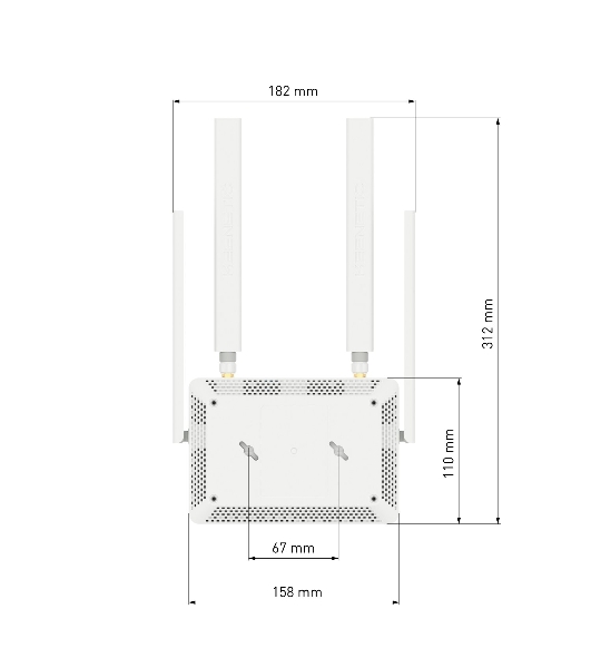 Роутер беспроводной Keenetic Runner 4G (KN-2212) с модемом 4G, Mesh Wi-Fi N300 и 4-портовым Smart-коммутатором
