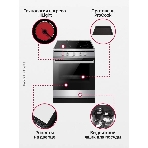Плита электрическая Hansa FCCX64000 серебристый, конфорок 4 шт, духовка 69 л, 60 см x 85 см x 60 см, фото17