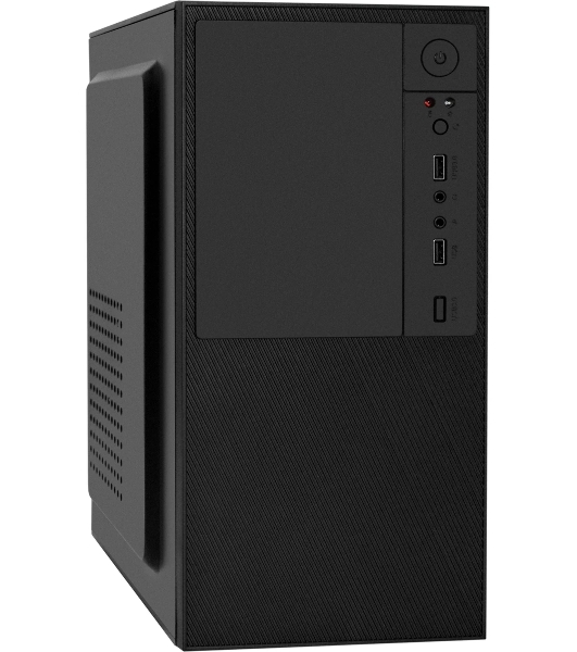 Компьютерный корпус Minitower ExeGate BAA-308-UNS450 (mATX, БП UNS450 с вент. 12см, 2хUSB, HD Audio, черный)