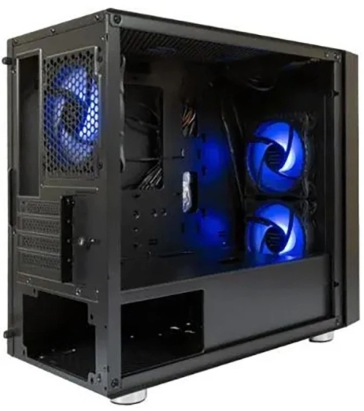 Компьютерный корпус Minitower mATX Eurocase 00-01003410 M07 3ARGb черный без БП закаленное стекло USB 3.0