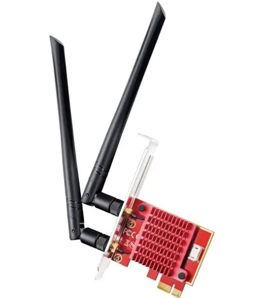 Сетевой адаптер Wi-Fi + Bluetooth Cudy WE3000S АХ5400 PCI Express (ант.внеш.съем) 2ант.