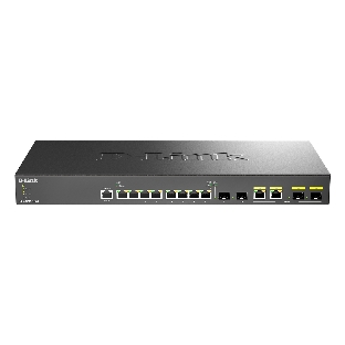 Коммутатор D-Link DXS-1210-12TC, 10×10 Гбит/с + 2×10 Гбит/с SFP+, настраиваемый
