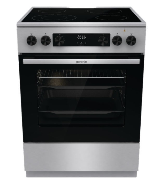 Плита электрическая Gorenje GECS6C70XC серебристый, конфорок 4 электрических, духовка 71 л, 60 см x 85 см x 60 см