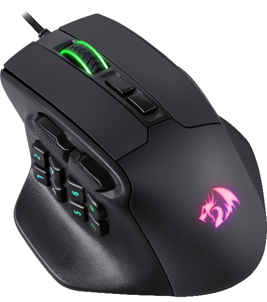 Мышь проводная REDRAGON Aatrox черный, 12400 dpi, USB, кнопки - 15