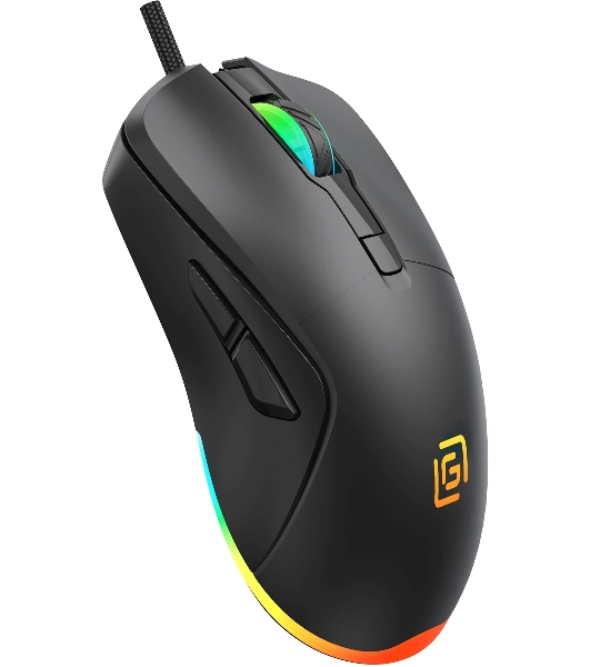 Мышь проводная Oklick 750G черный, 7200 dpi, USB, кнопки - 5
