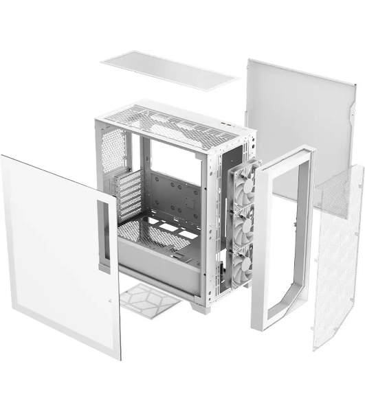 Компьютерный корпус PcCooler C3D510 WH ARGb белый без БП ATX 3x120мм 2xUSB3.0 1xUSB3.1 audio bott PSU