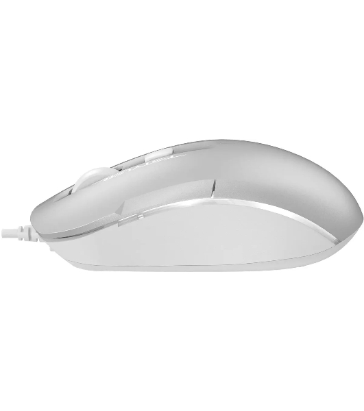 Мышь проводная A4Tech Fstyler FM26S серебристый/белый, 1600 dpi, USB, кнопки - 4