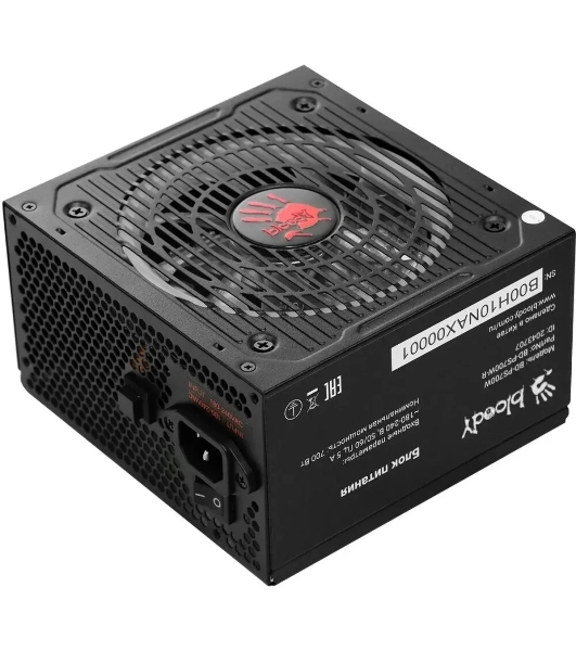Блок питания Bloody BD-PS700W, 700Вт, 80 PLUS белый, 120мм, черный