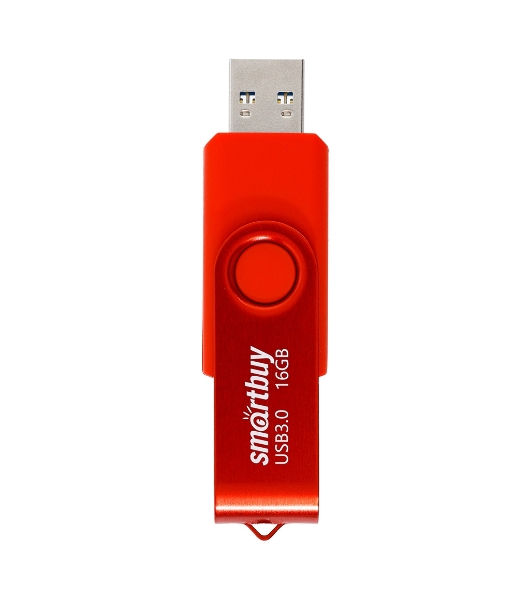 Флешка USB SmartBuy Twist Red (SB016Gb3TWR), 16Gb, USB 3.0, R/W 70/40, красный