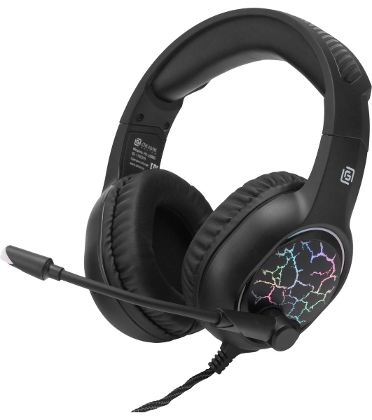 Гарнитура Oklick HS-L930G чёрный/синий, проводная, USB, подсветка