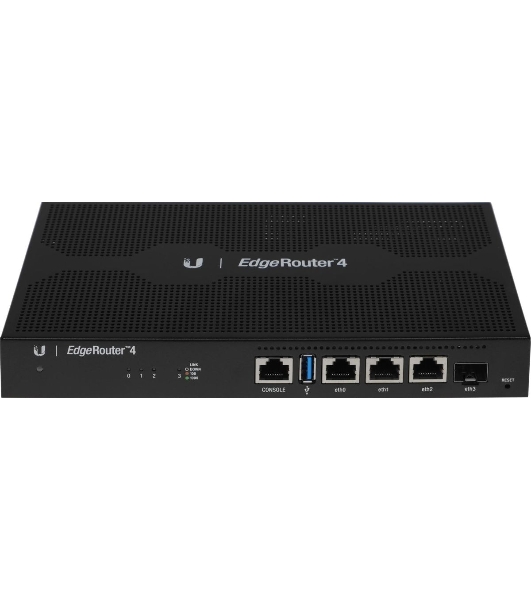 Маршрутизатор Ubiquiti ER-4-EU EdgeRouter 4 4 ядра (1 ГГц), 3х 1G RJ45, 1х SFP