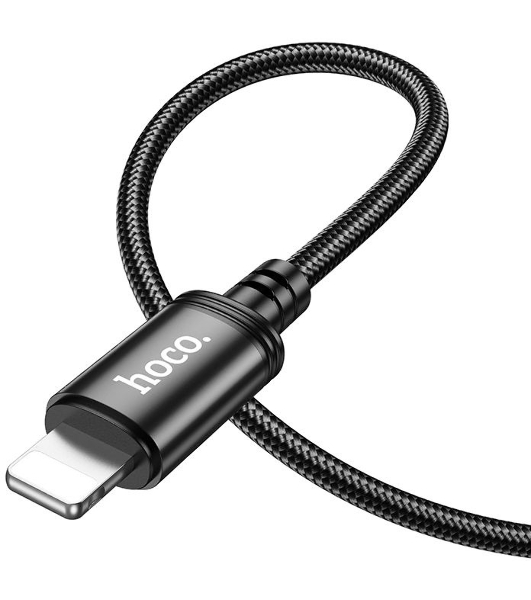 Кабель Hoco X89 Wind iP USB Type-C (m)-Lightning (m) 1м черный коробка