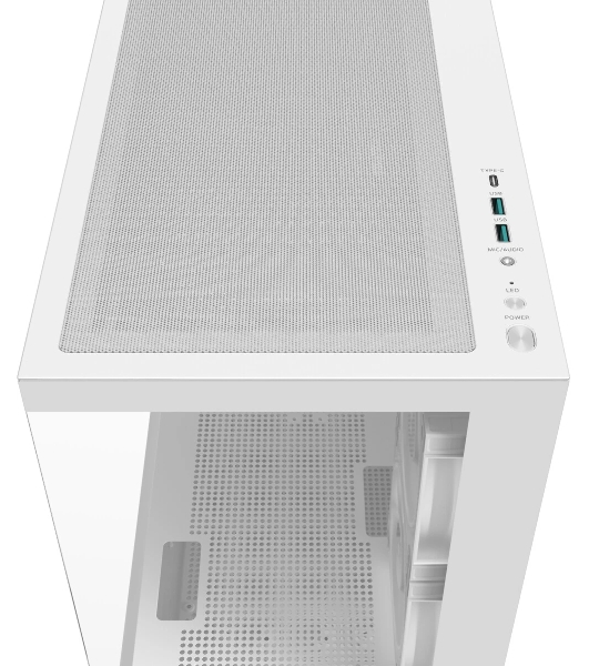 Компьютерный корпус Deepcool CG380 3F WH без БП, боковое окно (панорама), 3x120мм ARGB PWM вентилятора, белый, mATX
