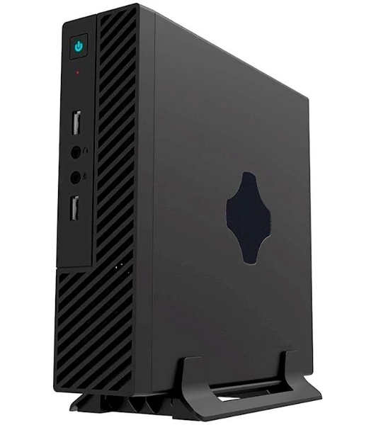 Компьютерный корпус Slim Case Powerman ME100S-BK front fan 4cm, 120W adapter, Mini ITX, VESA